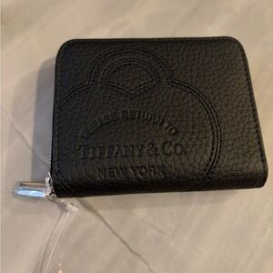 Tiffany & Co. Black Textured Leather Wallet
